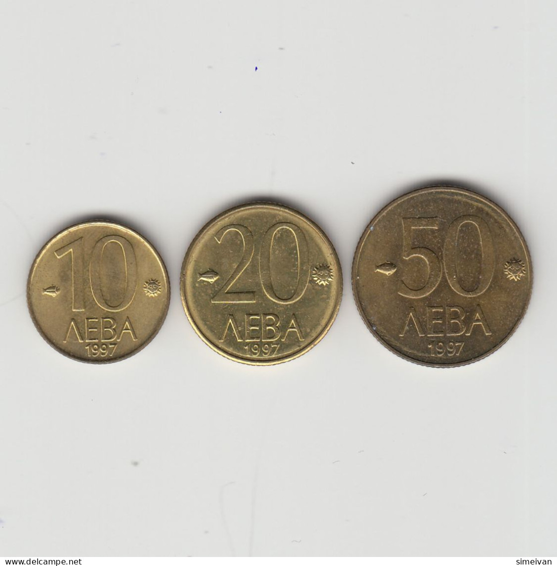 Bulgaria 10, 20, 50 Levа 1997 Coins Europe Currency Set Lot Bulgarie Bulgarien #5412 - Bulgarie