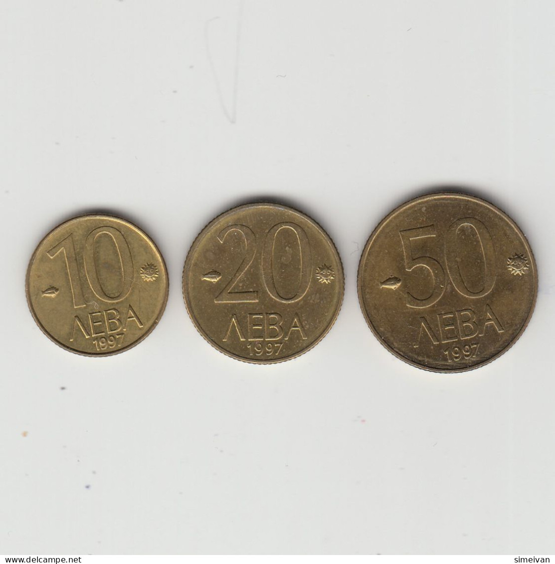 Bulgaria 10, 20, 50 Levа 1997 Coins Europe Currency Set Lot Bulgarie Bulgarien #5413 - Bulgarie