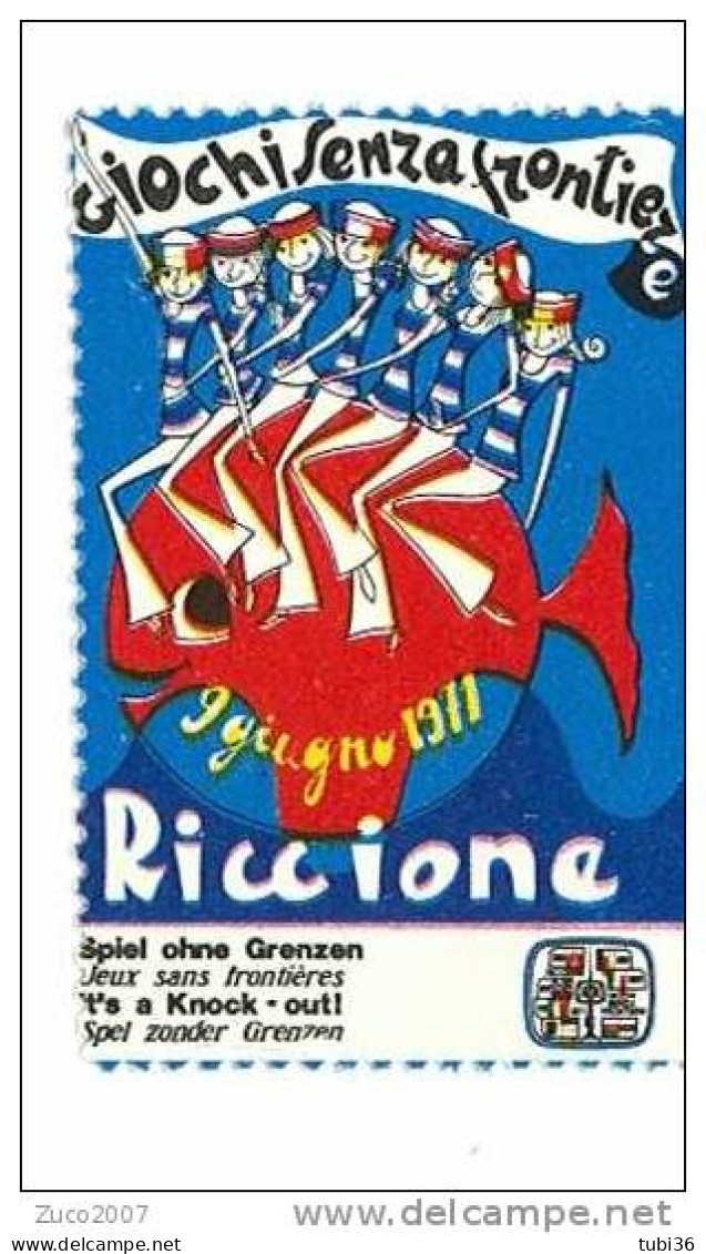 GIOCHI SENZA FRONTIERE - RICCIONE  9 GIUGNO 1971 - - Non Classificati