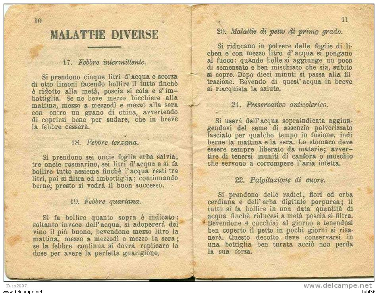 "IL MEDICO PER TUTTI" RICETTARIO MODERNO DEL PROF. F.CONTI - 1910 - Lifestyle