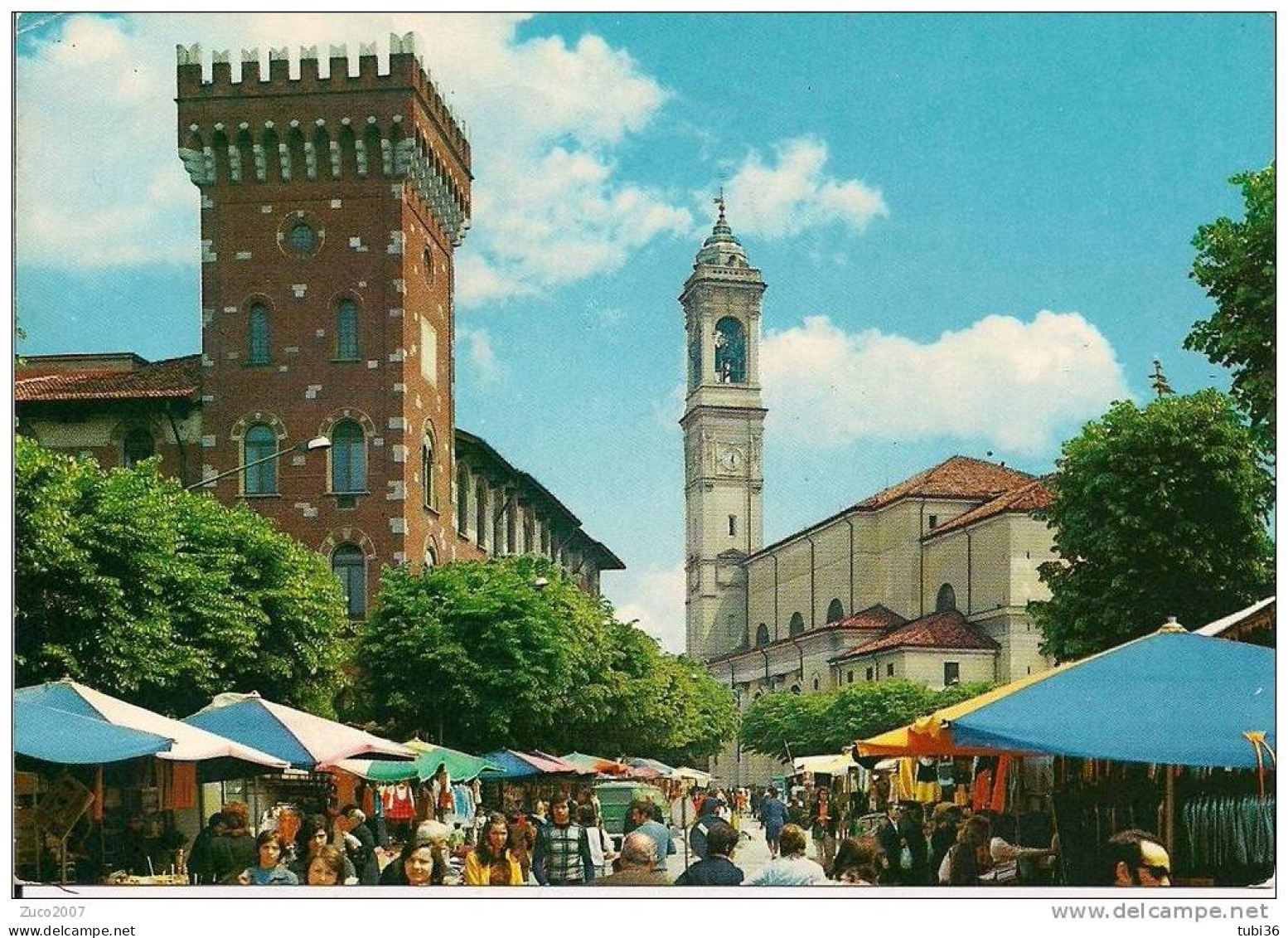 RHO / PIAZZA VISCONTI / COLORI VIAGGIATA  1981 /ANIMATA - Rho