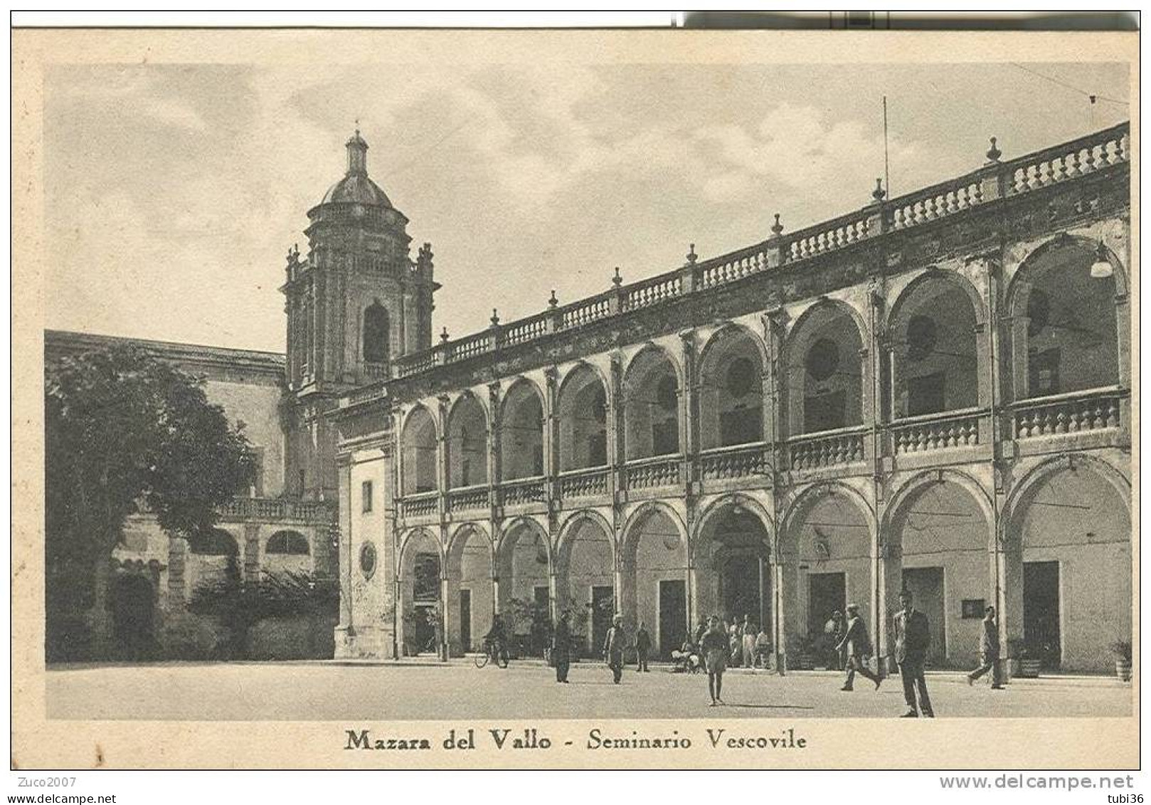 MAZARA DEL VALLO - SEMINARIO  VESCOVILE - B/N N/V - ANIMATA . F/P 9 X 14. - Mazara Del Vallo