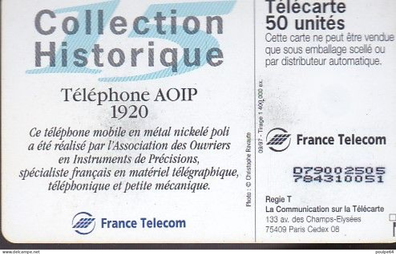 F791  09/1997 - A.O.I.P. - 50 OB2 - 1997