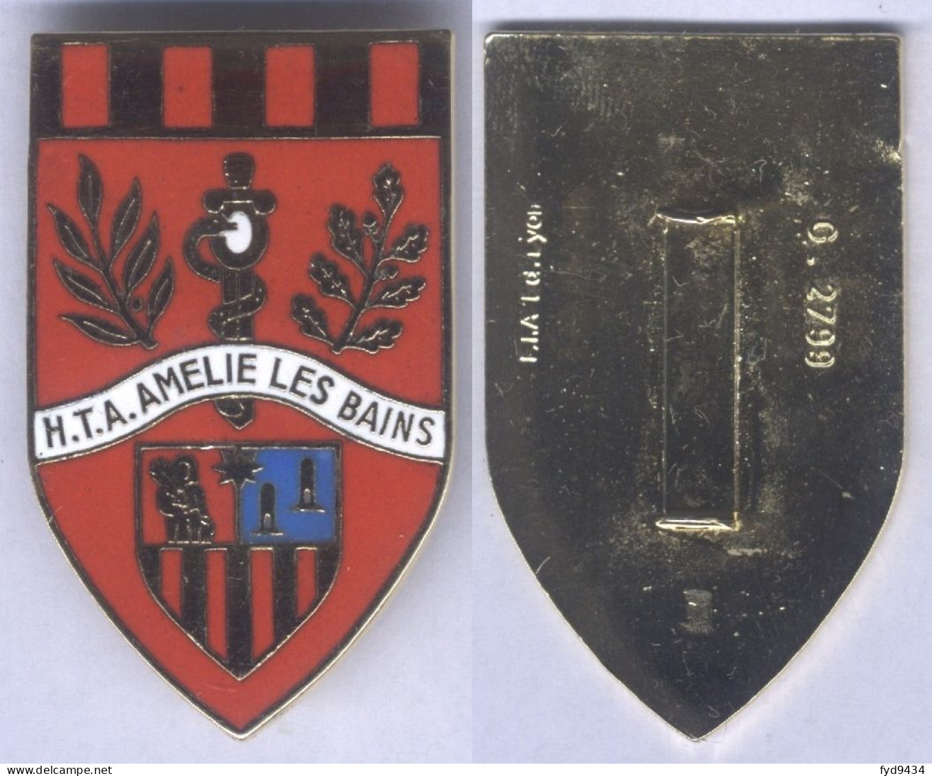 Insigne De L'Hôpital Thermal Des Armées D'Amélie Les Bains - Medical Services