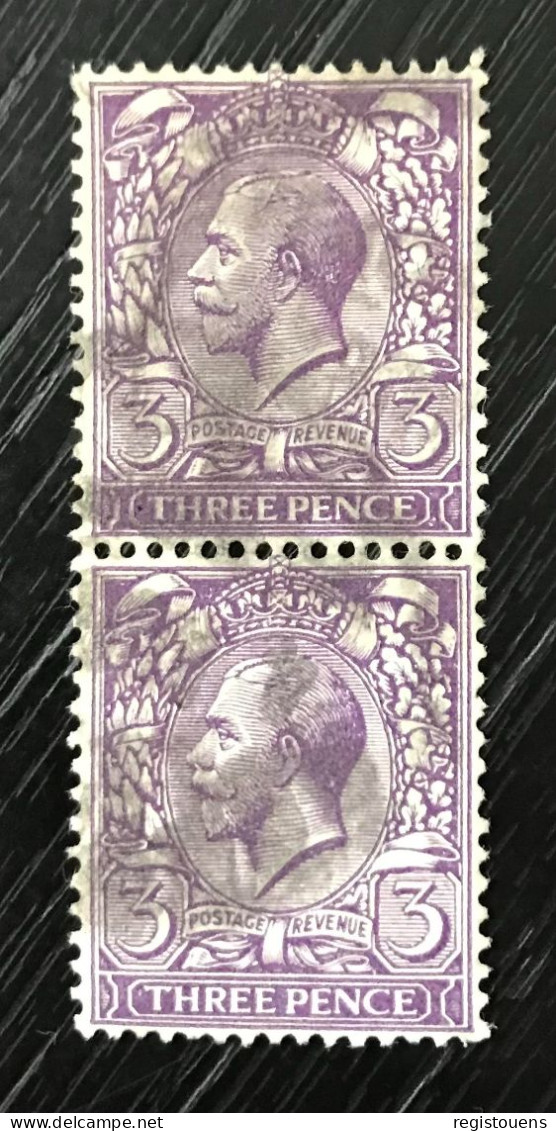 Lot De 2 Timbres Oblitérés Grande Bretagne En Paire - Other & Unclassified