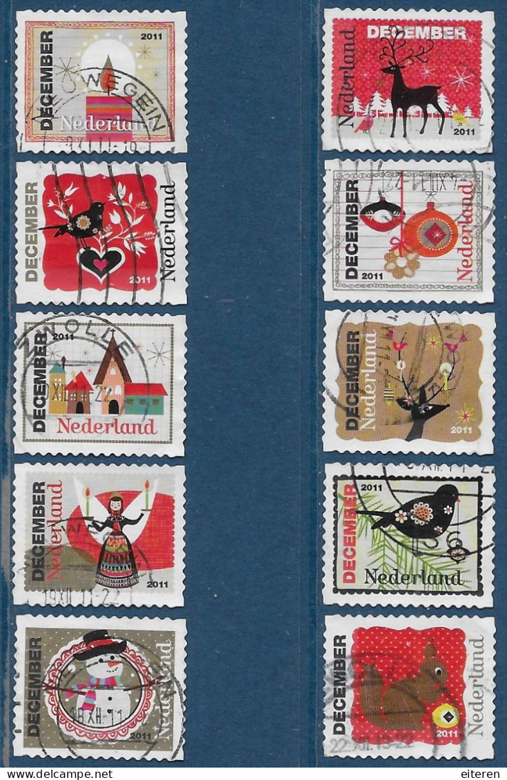 NVPH 2887-2896 - 2011 - Decemberzegels - Gebraucht