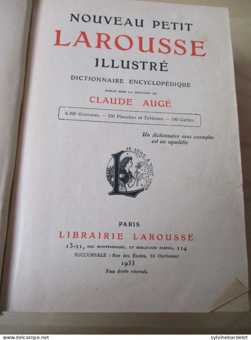 Dictionnaire  Nouveau Petit Larousse Illustré 1933 - Dictionnaires