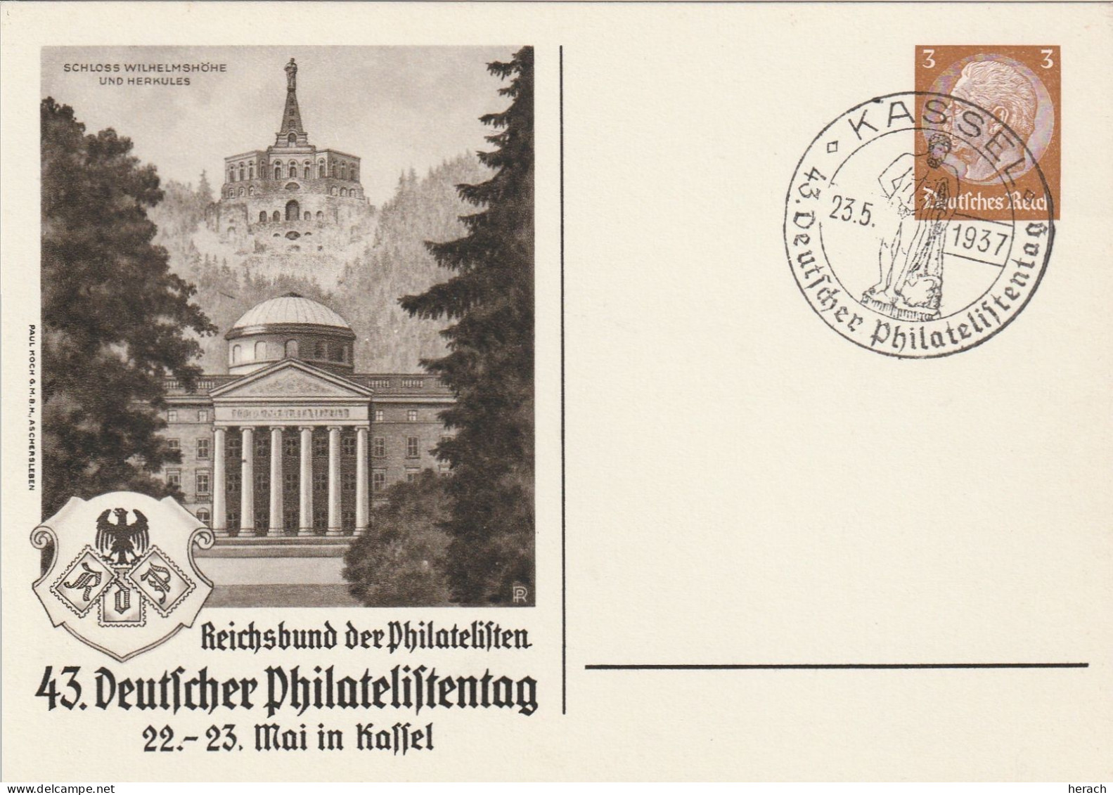 Allemagne Entier Postal Illustré 1937 - Interi Postali Privati