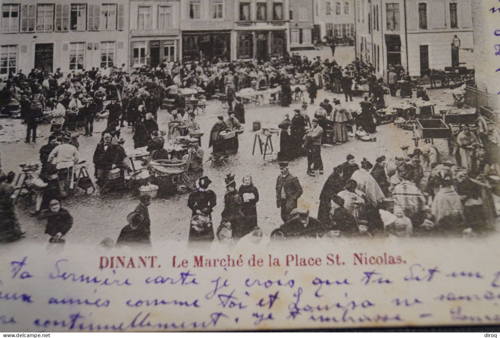 RARE,Dinant Le Marché De La Place Saint-Nicolas,1902,belle Carte Ancienne,originale Pour Collection - Dinant