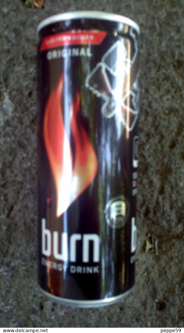 Lattina Italia - Energy Drink Burn - 33 Cl. - Tipo 2  ( Vuota ) - Blikken