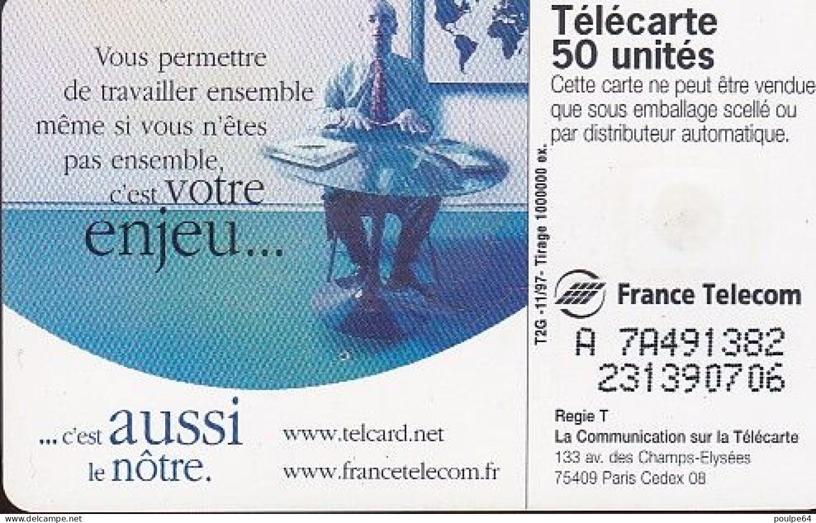 F800A  11/1997 - TÉLÉTRAVAIL - 50 SO3 - 1997