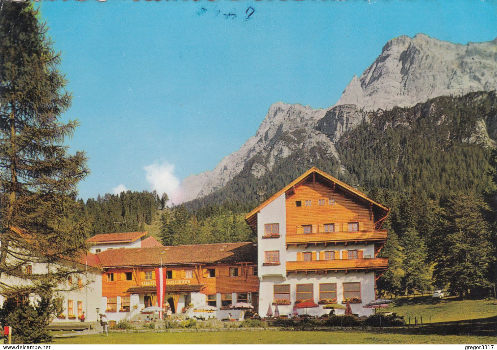 D8360) Talstation Und Hotel Der Tiroler Zugspitzbahnn - EHRWALD OBERMOOS Gegen Zugspitze  - ältere AK - Ehrwald