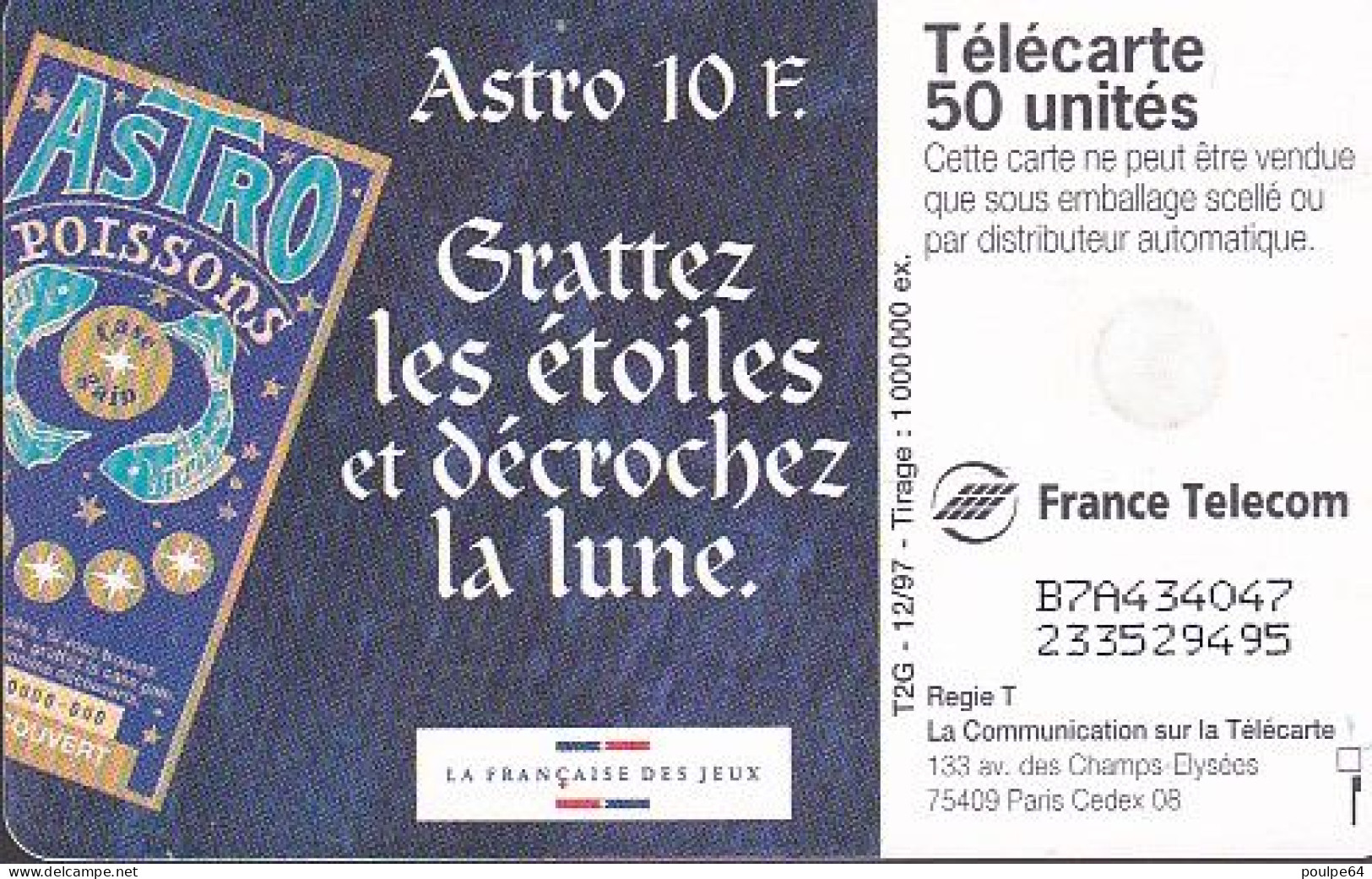 F808 12/1997 - ASTRO POISSON - 50 GEM2 - 1997