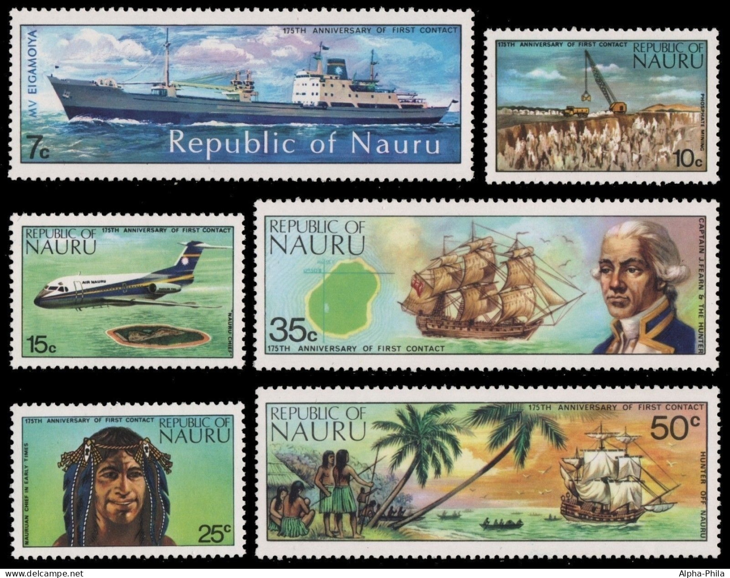 Nauru 1974 - Mi-Nr. 105-110 ** - MNH - Schiffe / Ships - Nauru