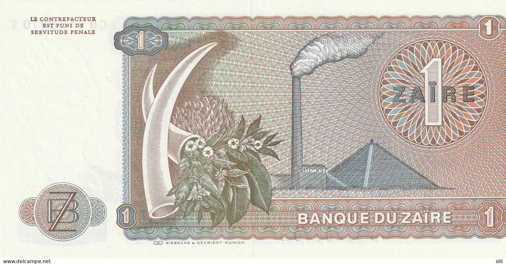 Zaïre, 1 ZAIRE  1981  P-19b  UNC - Zaire