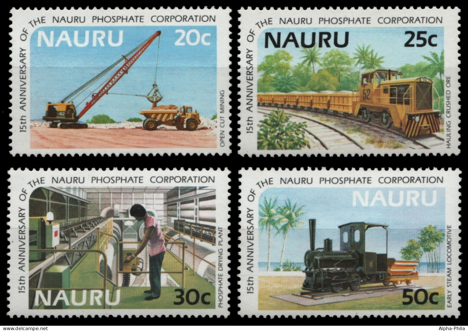 Nauru 1985 - Mi-Nr. 306-309 ** - MNH - Eisenbahn / Train - Nauru