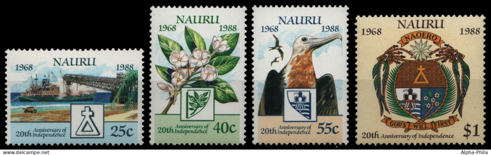 Nauru 1988 - Mi-Nr. 342-345 ** - MNH - 20 Jahre Unabhängigkeit - Nauru