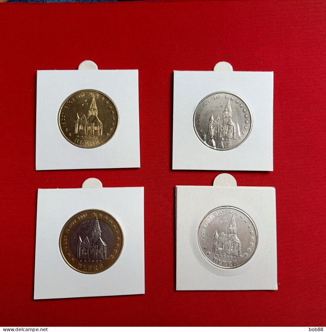 LOT 4 PIÈCES 1, 2, 10 ET 20 (ARGENT) EURO TEMPORAIRE VILLE DE BLERE - Euros Des Villes