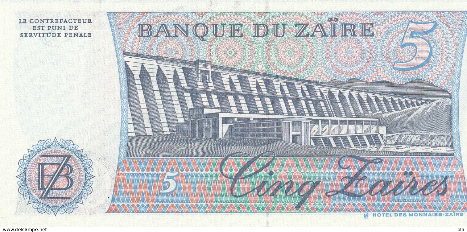 Zaïre, 5 ZAIRE  1985  P-26a   UNC - Zaïre