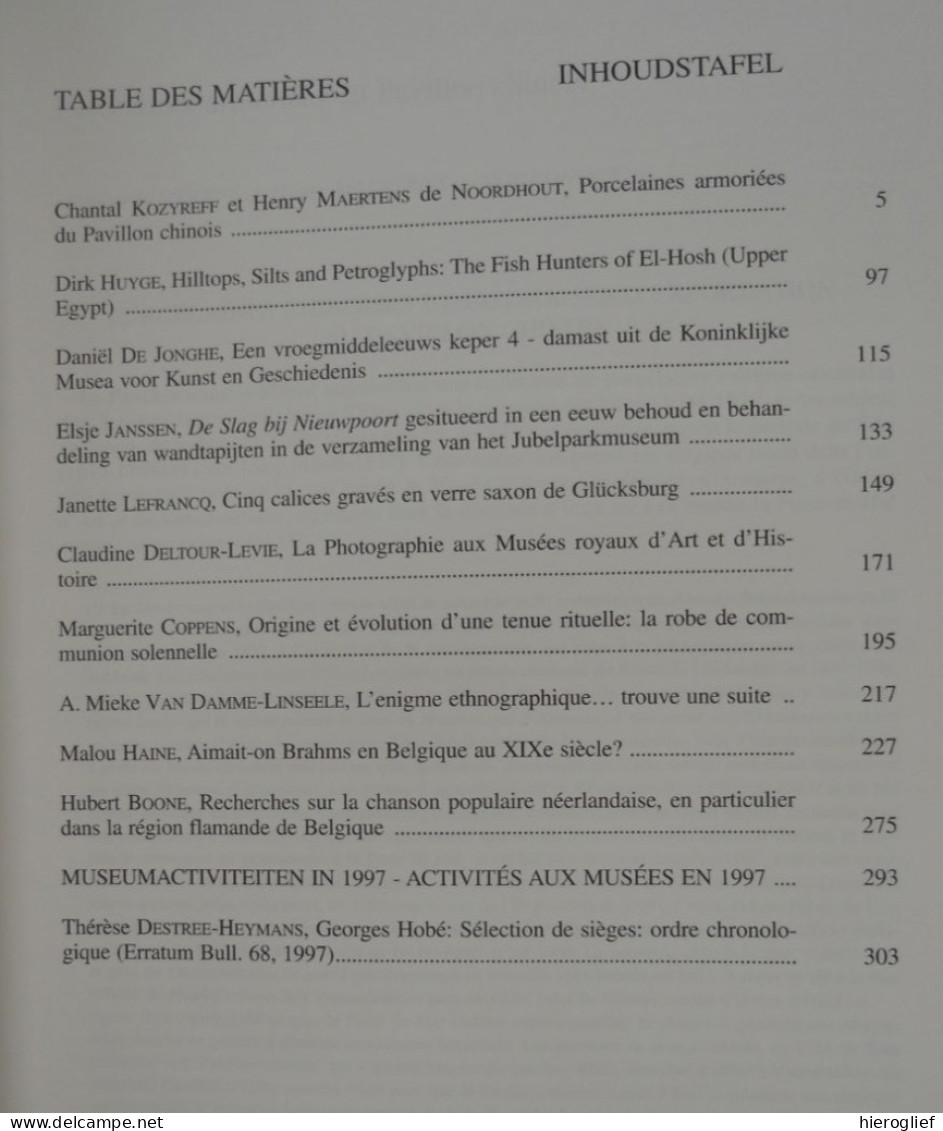 BULLETIN Des Musées Royaux D'art Et D'histoire Bruxelles / Koninklijke Musea Vr Kunst & Geschiedenis Brussel 1998 Antiek - Histoire