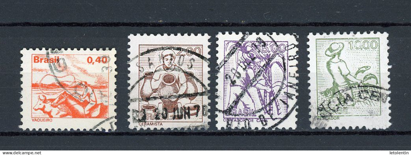 BRESIL - TRAVAIL - N° Yvert 1245+1248+1249+1250 Obli. - Used Stamps