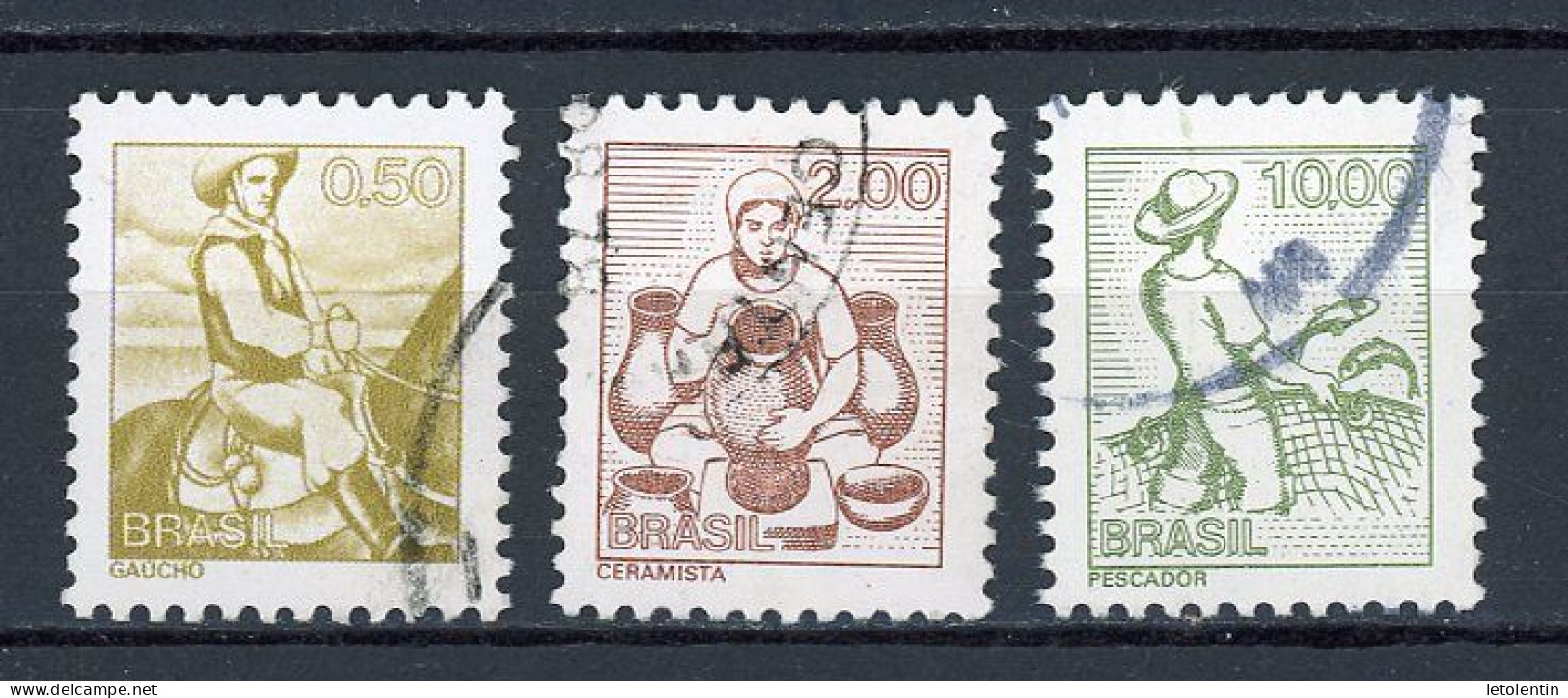 BRESIL - TRAVAIL - N° Yvert 1201+1248+1250 Obli. - Used Stamps