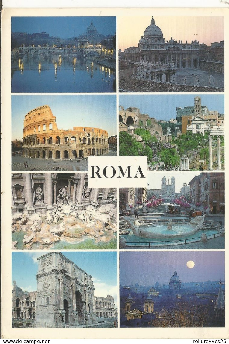 CPM, G. F. Italie , Roma , Multivue  Ed. Regoli - Panoramische Zichten, Meerdere Zichten