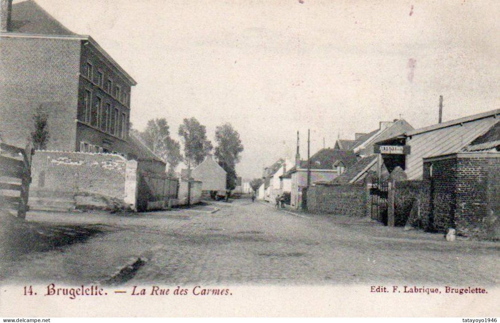 BRUGELETTE  La Rue Des Carmes   Voyagé En 1906 - Brugelette