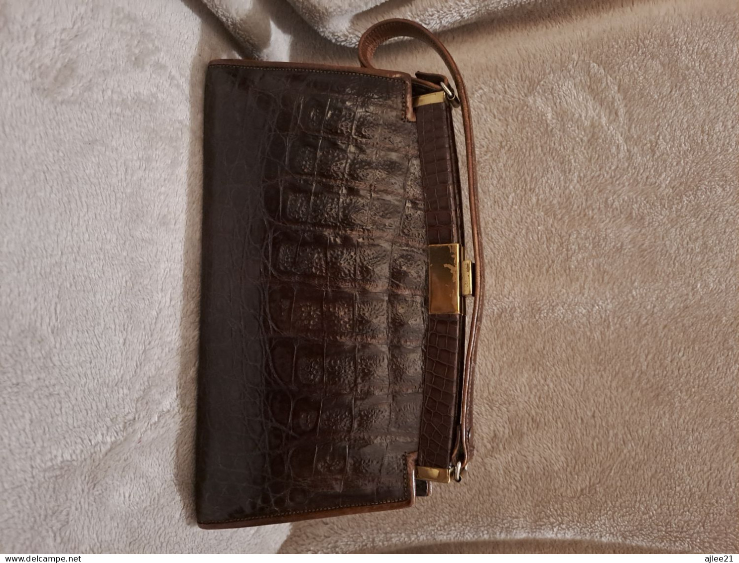 Sac À Main.   Peau De Crocodile.   Genuino Caïman.   Mexico. - Bourses Et Sacs