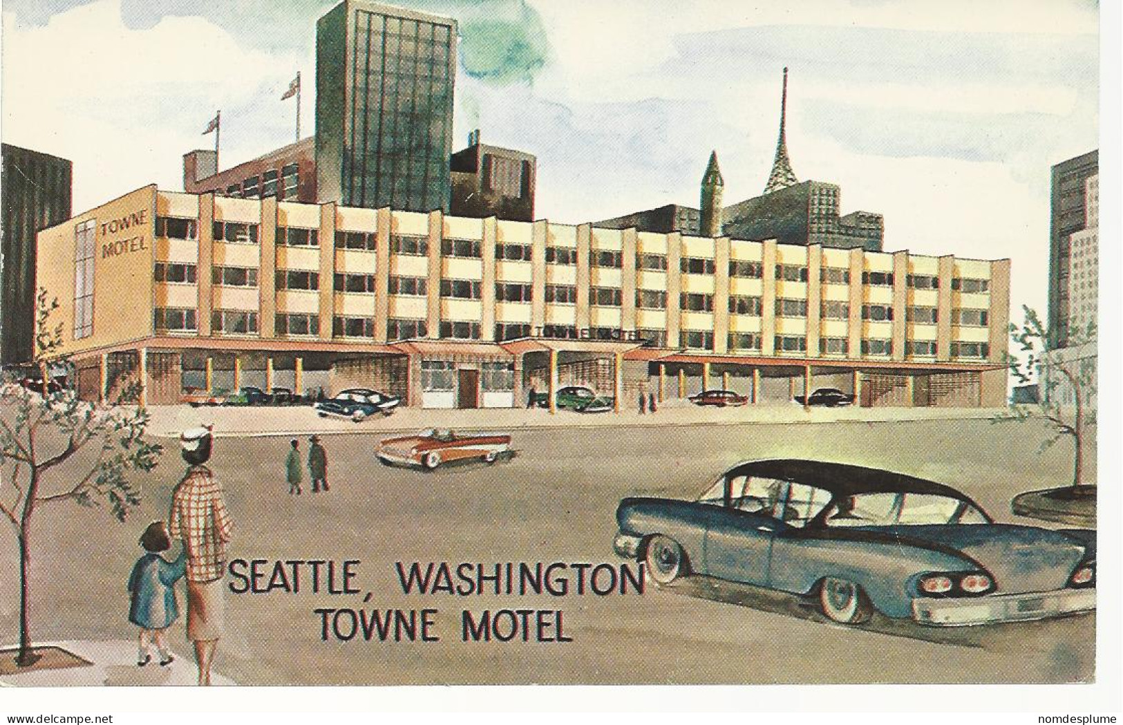 24550) USA Oregon Towne Motel Seattle Washington - Seattle