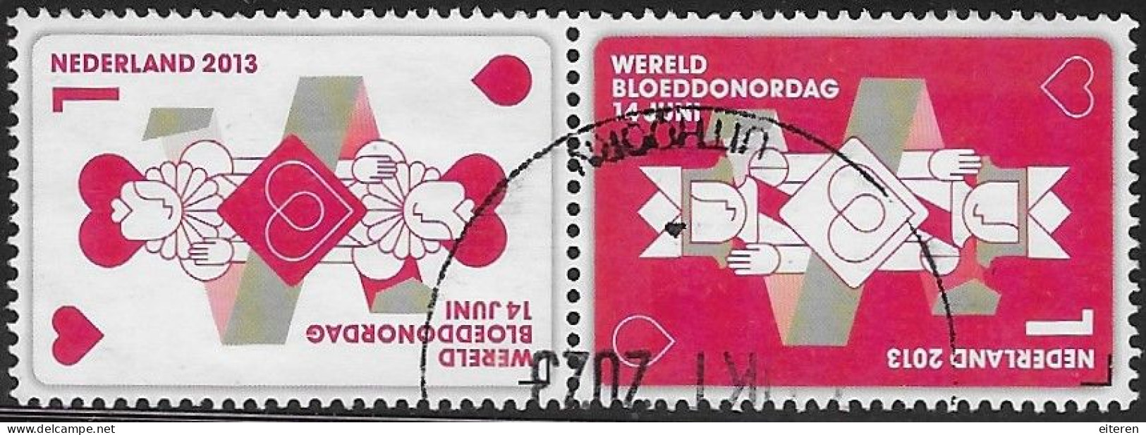 NVPH 3067-3068 - 2013 - Wereldbloeddonordag - Used Stamps