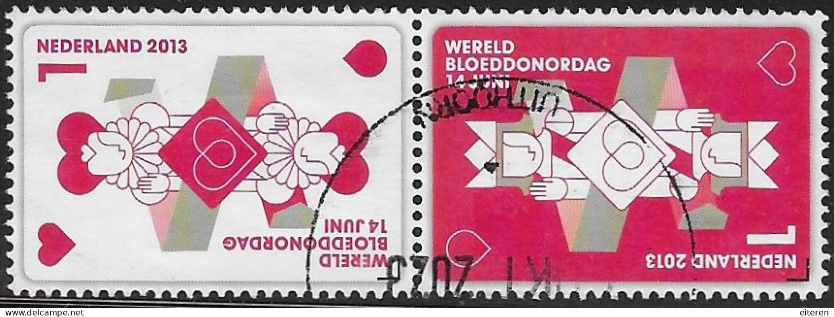 NVPH 3067-3068 - 2013 - Wereldbloeddonordag - Oblitérés