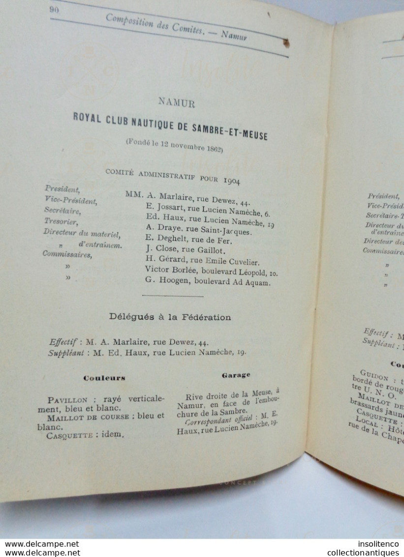 Annuaire Du Rowing Belge (aviron) 1903-1904 - 17ème Année - Imprimerie Lombaerts R.C.N.S.M. - Rudersport