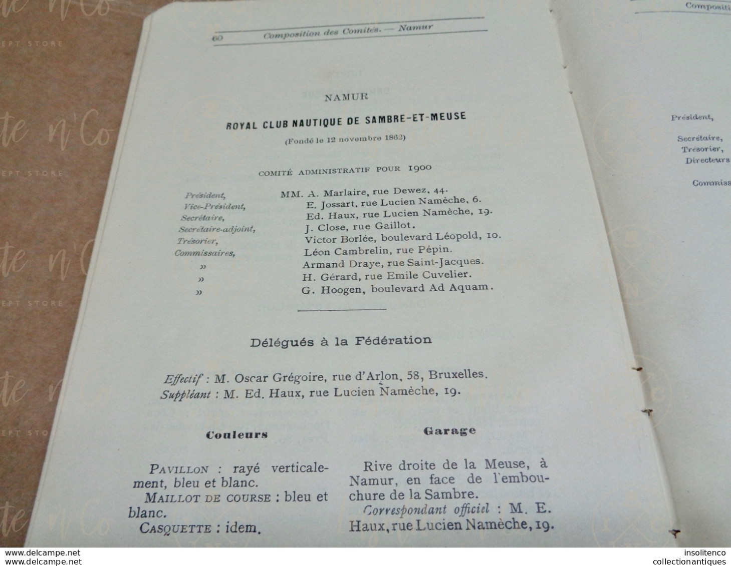 Annuaire du rowing belge (aviron) 1899-1900 - 13ème année - Imprimerie Lombaerts R.C.N.S.M.