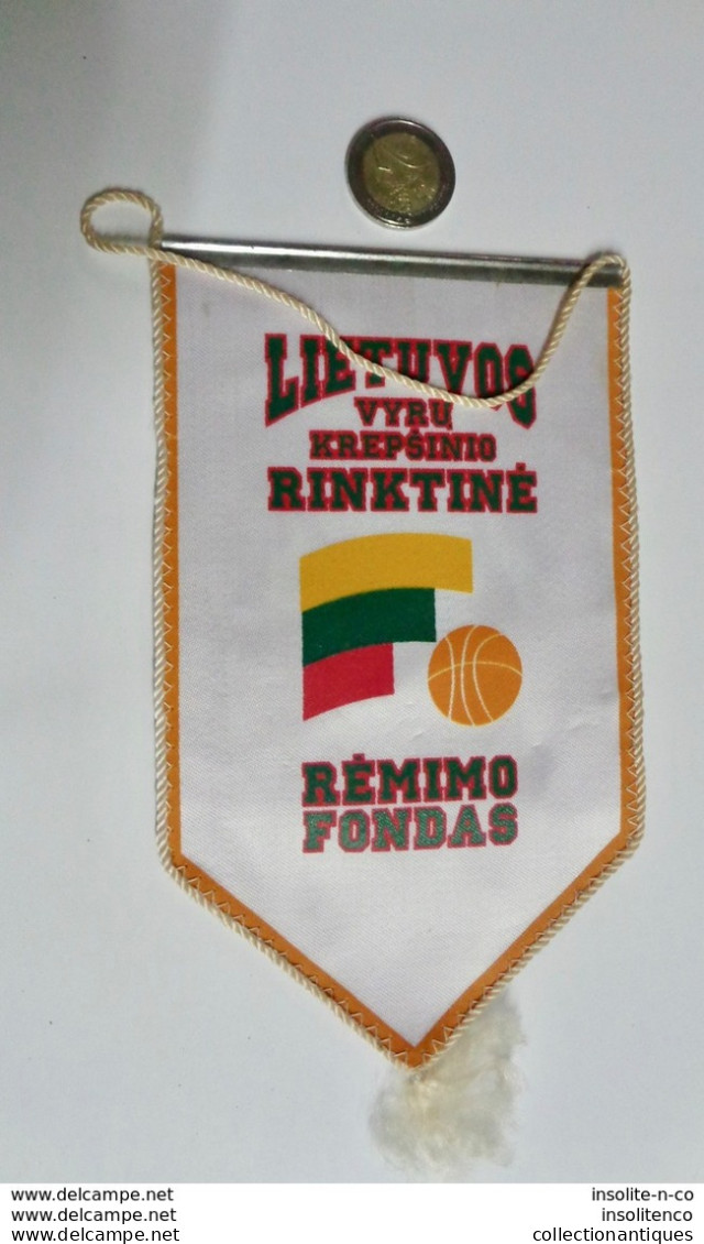 Fanion Basketball Lituanie Lietuvos Vyro Krepsinio Rinktiné Remimo Fondas - Uniformes, Recordatorios & Misc