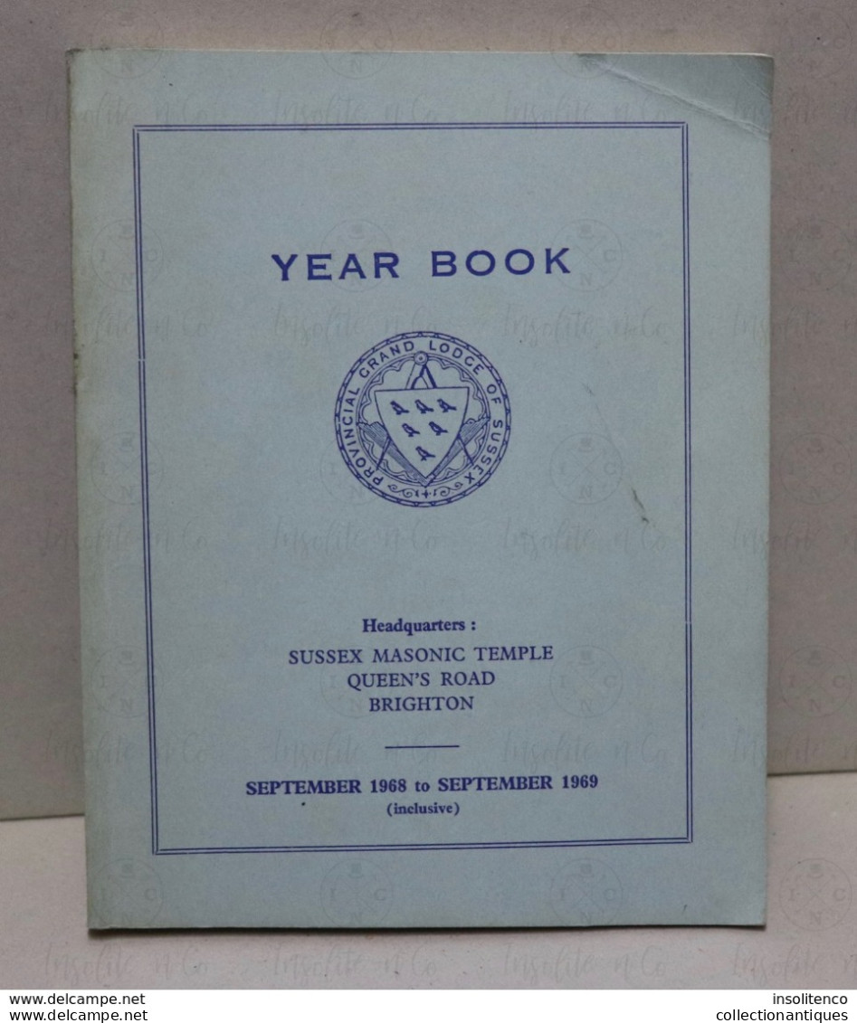Year Book Sussex Masonic Temple September 1968 To September 1969 - 248 Pages - Espiritualismo