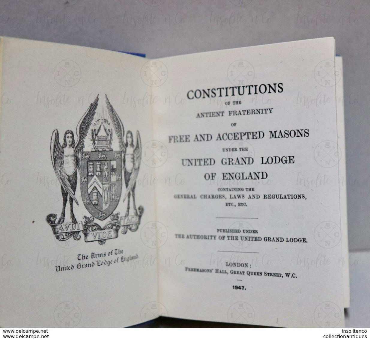United Grand Lodge Of England Constitution Of The Ancient Fraternity Of Free And Accepted Masons - 1947 - 333 Pages - Spiritualismus