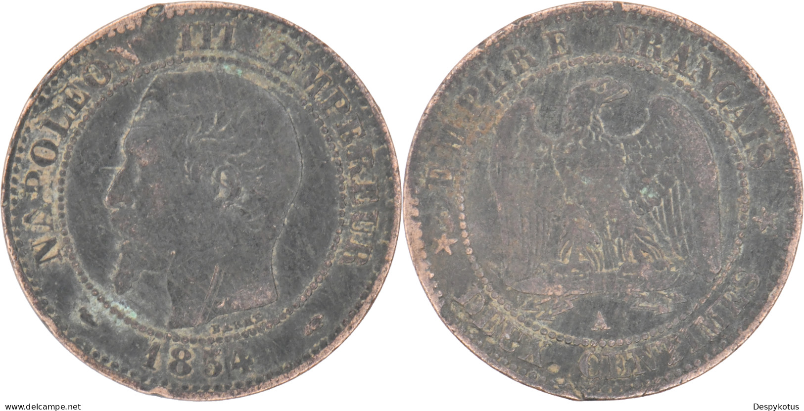 FRANCE - Lot De 3 Monnaies NAPOLEON III - 10 C. 1855 K, 2c 1861 A, 2c 1854 A - 16-127 - Sonstige & Ohne Zuordnung