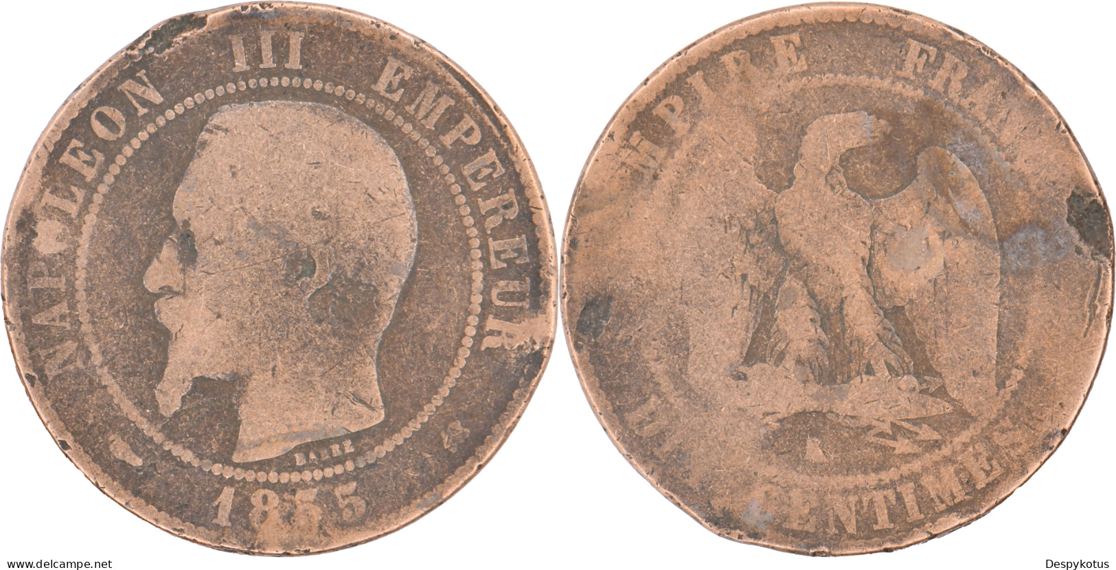 FRANCE - Lot De 3 Monnaies NAPOLEON III - 10 C. 1855 K, 2c 1861 A, 2c 1854 A - 16-127 - Other & Unclassified