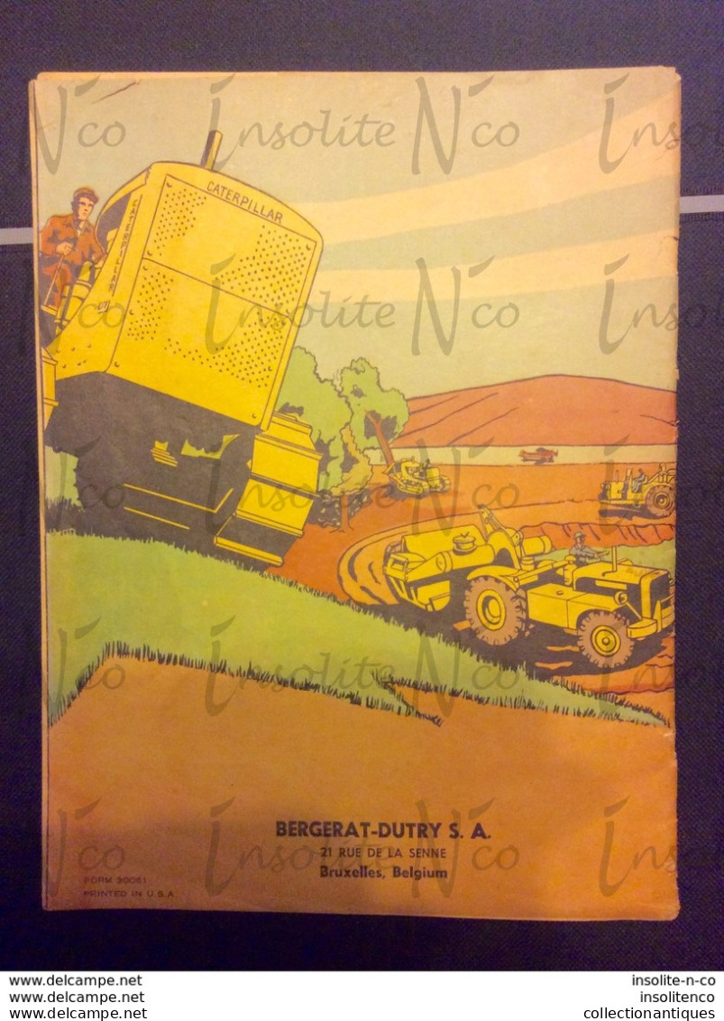 Très rare guide pour le conducteur de tracteurs, scrapers, rippers, bulldozers Caterpillar 1950 en BD en français