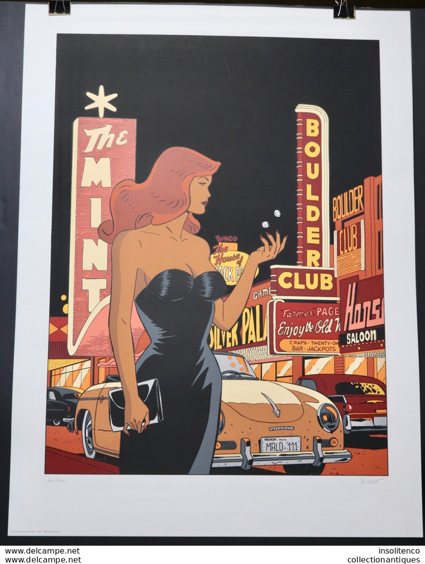 Berthet / Yann - Sérigraphie Pin-Up Numérotée Et Signée - Dottie à Las Vegas - Dargaud  - Edité Par Champaka En 2001 - Serigraphies & Lithographies