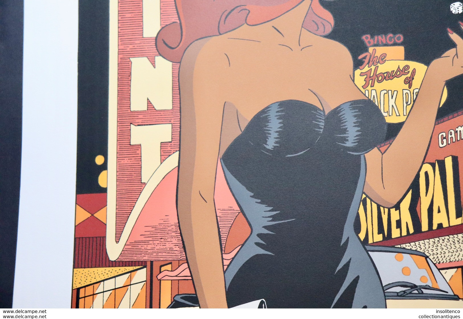 Berthet / Yann - Sérigraphie Pin-Up numérotée et signée - Dottie à Las Vegas - Dargaud  - Edité par Champaka en 2001