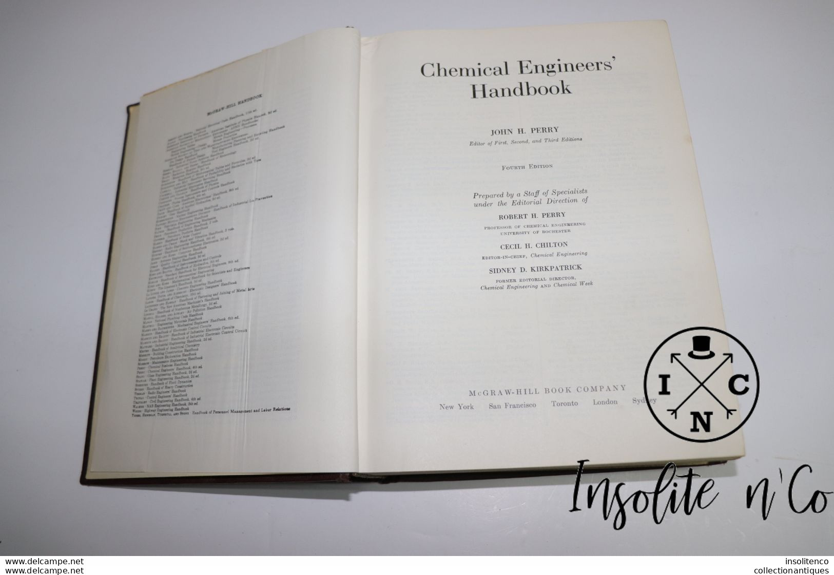 Perry's Chemical Engineers' Handbook - Perry, Chilton, Kirkpatrick - Fourth Edition - Mc Graw- Hill Book Company - 1963 - Wetenschappen