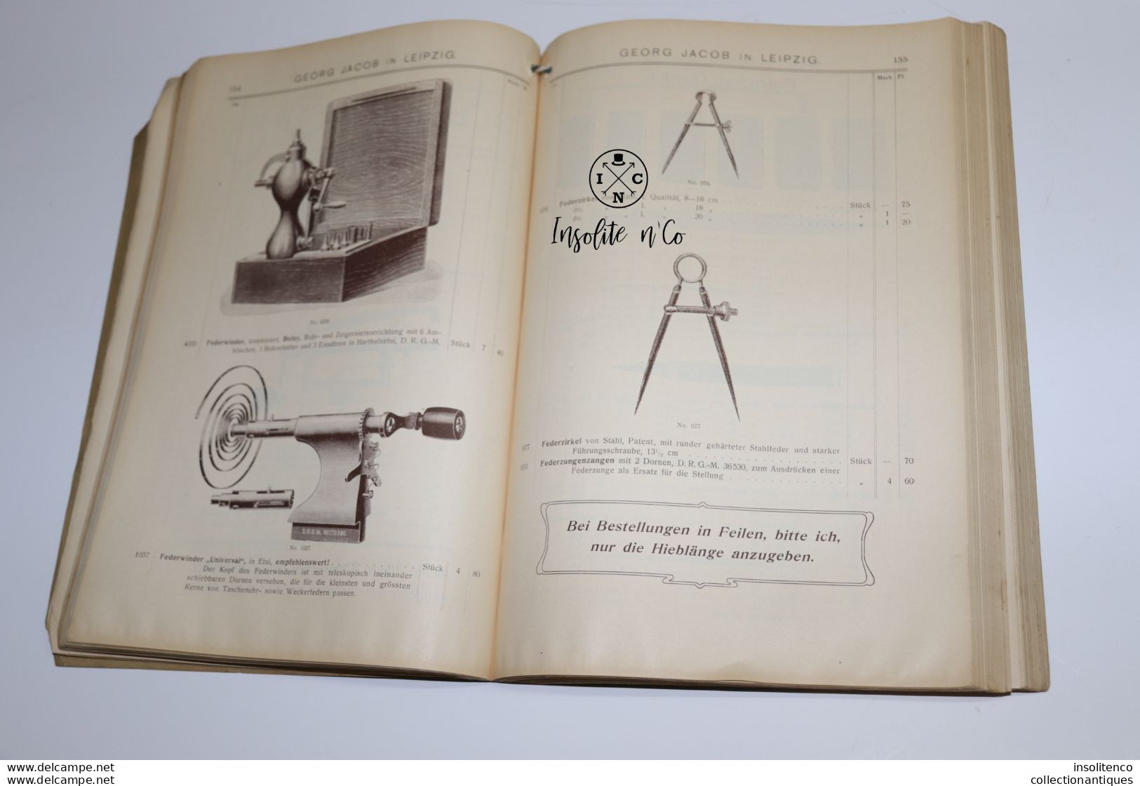 Horlogerie - Catalogue de prix pour les pièces Georg Jacob - 1904 - 592 pages - Leipzig