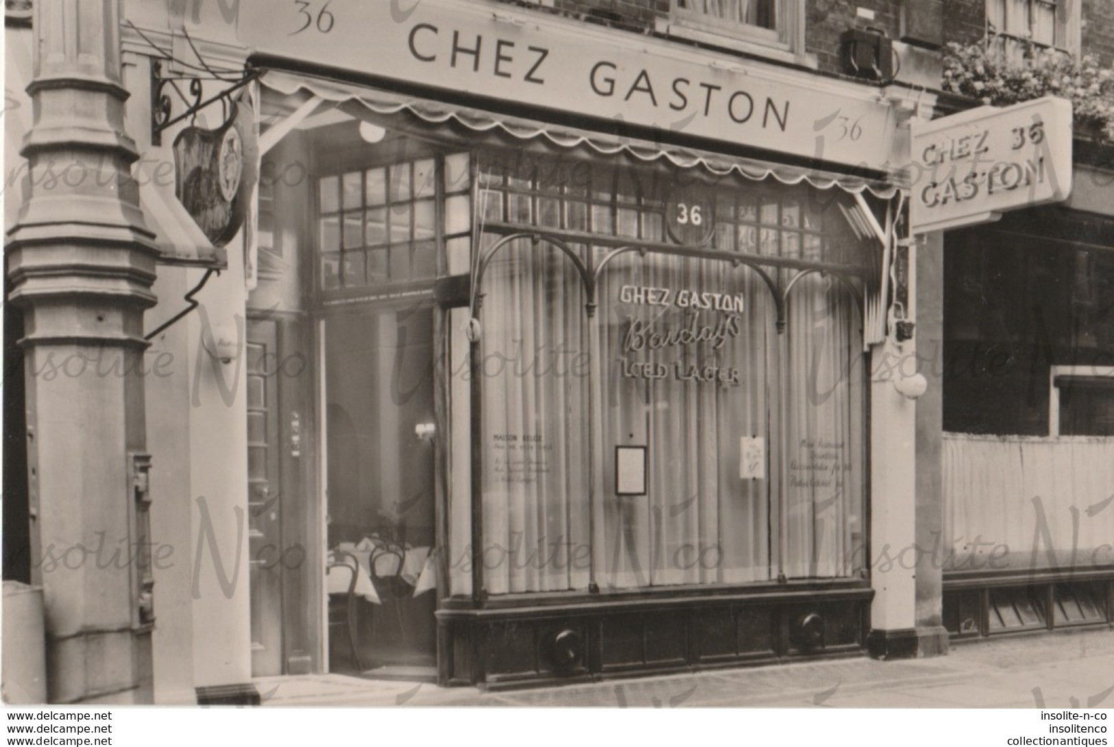 Carte Postale Ancienne Du Seul Restaurant Belge De Londres Chez Gaston 36 Buckingam Palace Durant WWII - Buckingham Palace