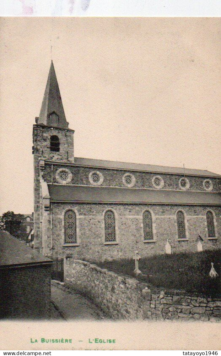 LA BUISSIERE L'église Saint Martin  N'a Pas Circulé - Merbes-le-Chateau