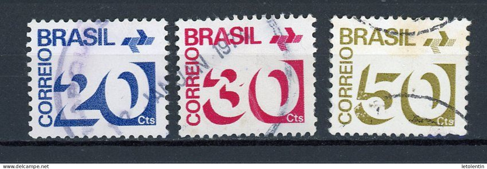 BRESIL - CHIFFRES - N° Yvert 1028+1029+1089 Obli. - Used Stamps