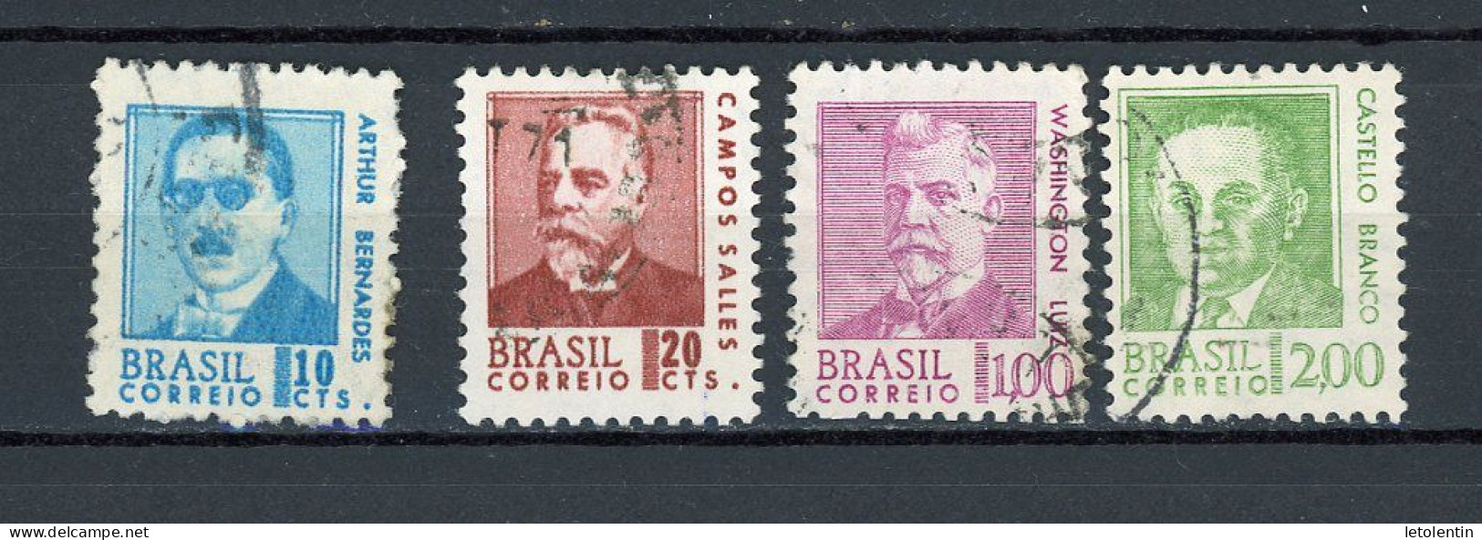 BRESIL - PERSONNAGES - N° Yvert 842+843+845+846 Obli. - Used Stamps