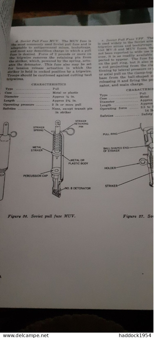 Viet Cong Boobytraps Mines And Mine Warfare Techniques Department Of The Army 1967 - Guerres Impliquant US