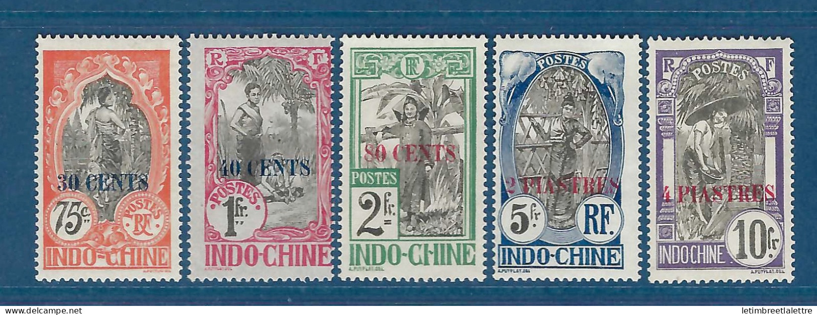 Indochine - YT N° 85 à 89 * - Neuf Avec Charnière - 1918 1919 - Unused Stamps